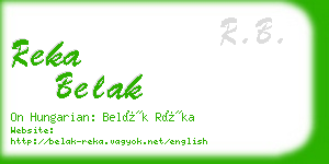 reka belak business card